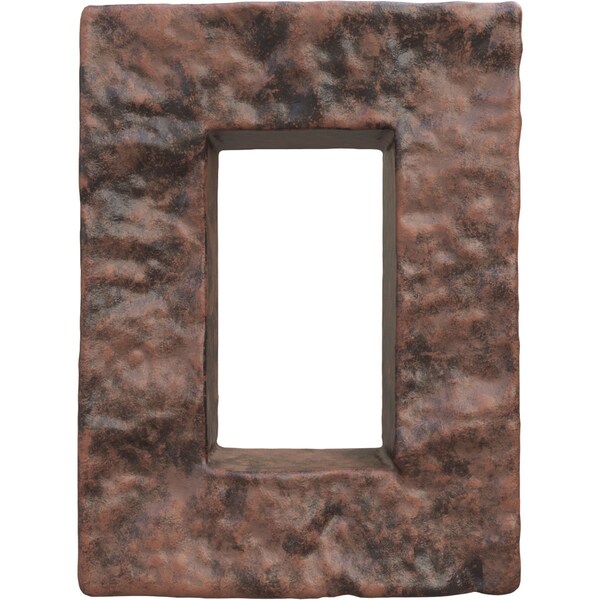 Ekena Millwork 4"W x 3"D x 7 7/8"H Universal Electrical Cover for StoneWall Faux Stone Siding Panels, Canyon Brown PNUEC04X08CB - main